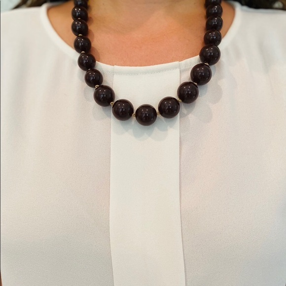 Beautiful black bead necklace - Picture 2 of 4